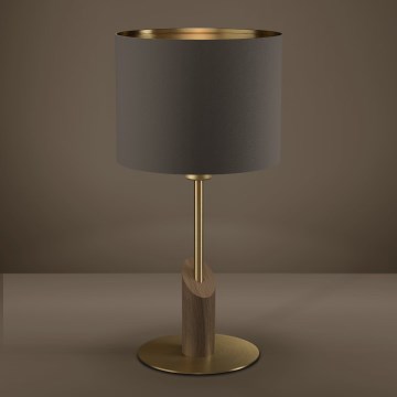 Eglo - Lámpara de mesa 1xE27/40W/230V marrón/dorado