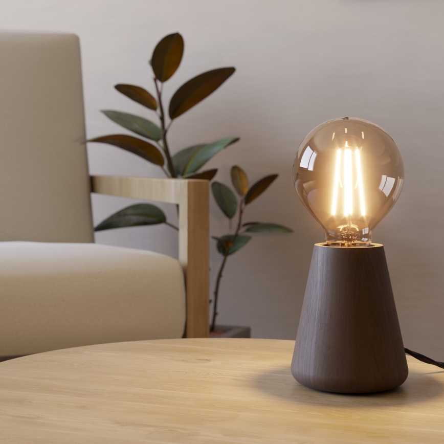 Eglo - Lámpara de mesa 1xE27/40W/230V marrón