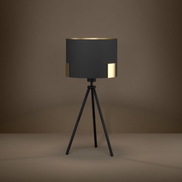 Eglo - Lámpara de mesa 1xE27/40W/230V negro/dorado