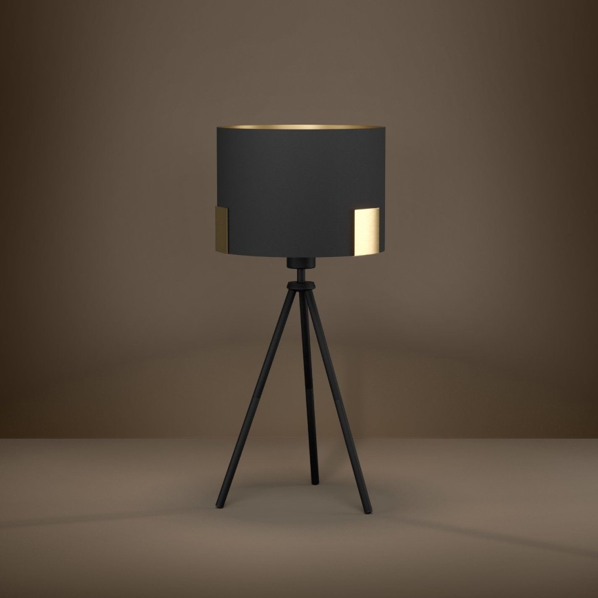 Eglo - Lámpara de mesa 1xE27/40W/230V negro/dorado