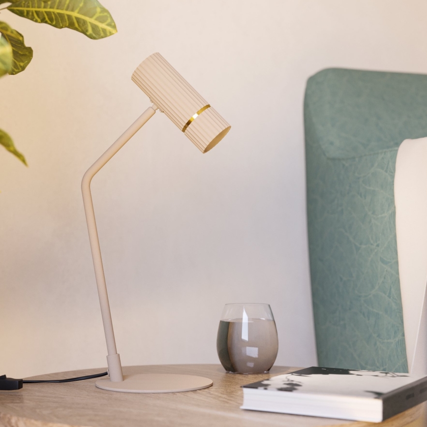 Eglo - Lámpara de mesa LED 1xGU10/5W/230V 3000K beige