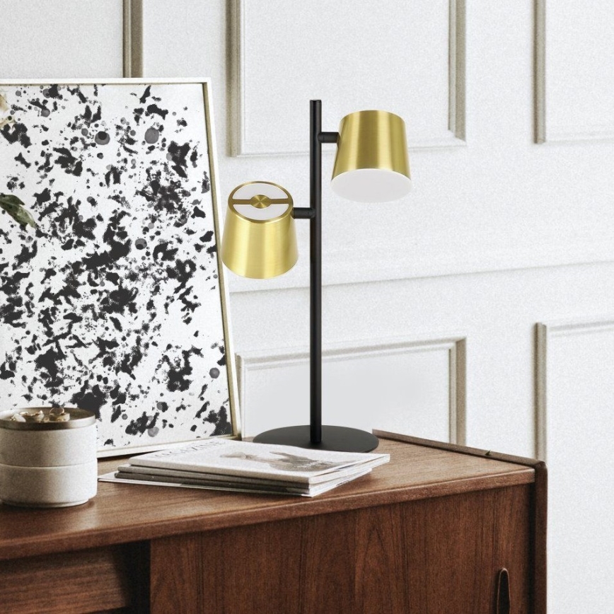 Eglo - Lámpara de mesa LED 2xGU10/4,6W/230V 3000K dorado