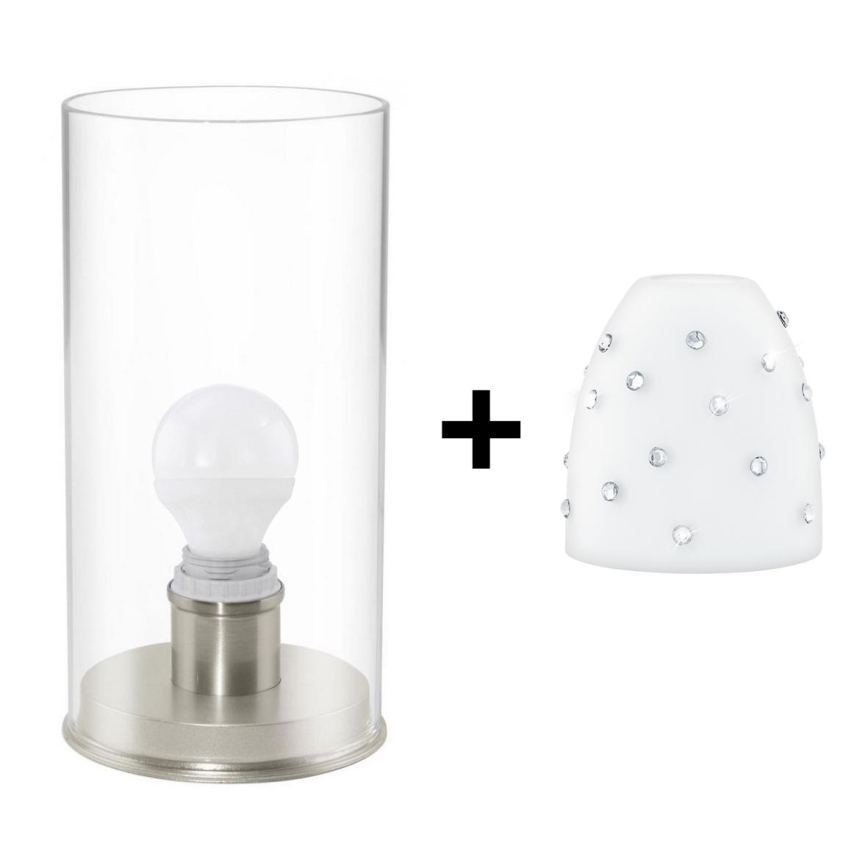 Eglo - Lámpara de mesa LED MY CHOICE 1xE14/4W/230V blanco/cromo mate