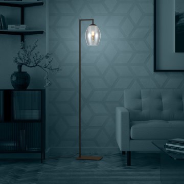 Eglo - Lámpara de pie 1xE27/40W/230V ahumado