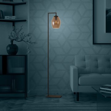 Eglo - Lámpara de pie 1xE27/40W/230V marrón