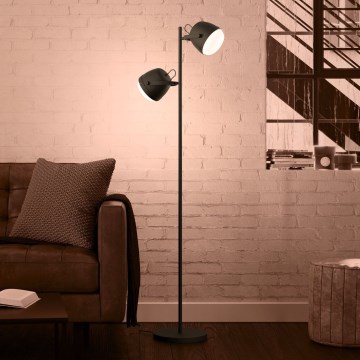Eglo - Lámpara de pie 2xE27/28W/230V negro