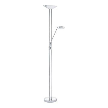 Eglo - Lámpara de pie LED regulable LED/20W + LED/2,5W cromo brillante