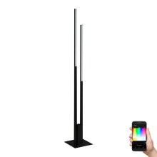 Eglo - Lámpara de pie LED RGBW regulable 2xLED/16W/230V negro ZigBee