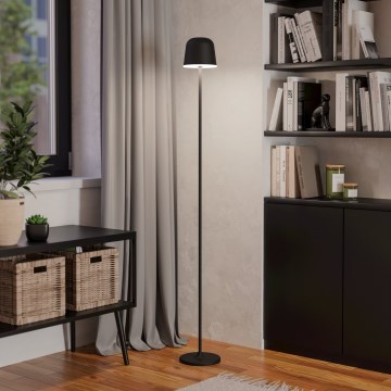 Eglo - Lámpara de pie recargable de exterior regulable LED/4,3W/5V 2400/3000/4000K IP54 negro