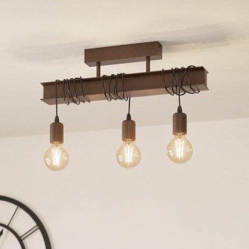 Eglo - Lámpara de suspensión TOWNSHEND 3xE27/60W/230V
