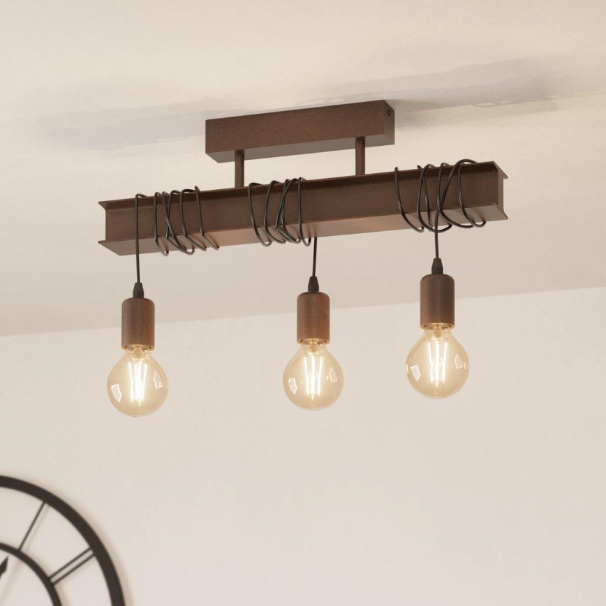 Eglo - Lámpara de suspensión TOWNSHEND 3xE27/60W/230V
