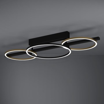 Eglo - Lámpara de techo LED regulable 2xLED/12,5W/230V + LED/15,5W 3000K negro