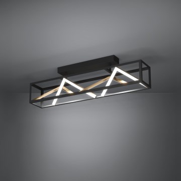 Eglo - Lámpara de techo LED regulable LED/45W/230V 2700-6500K negro/dorado + control remoto