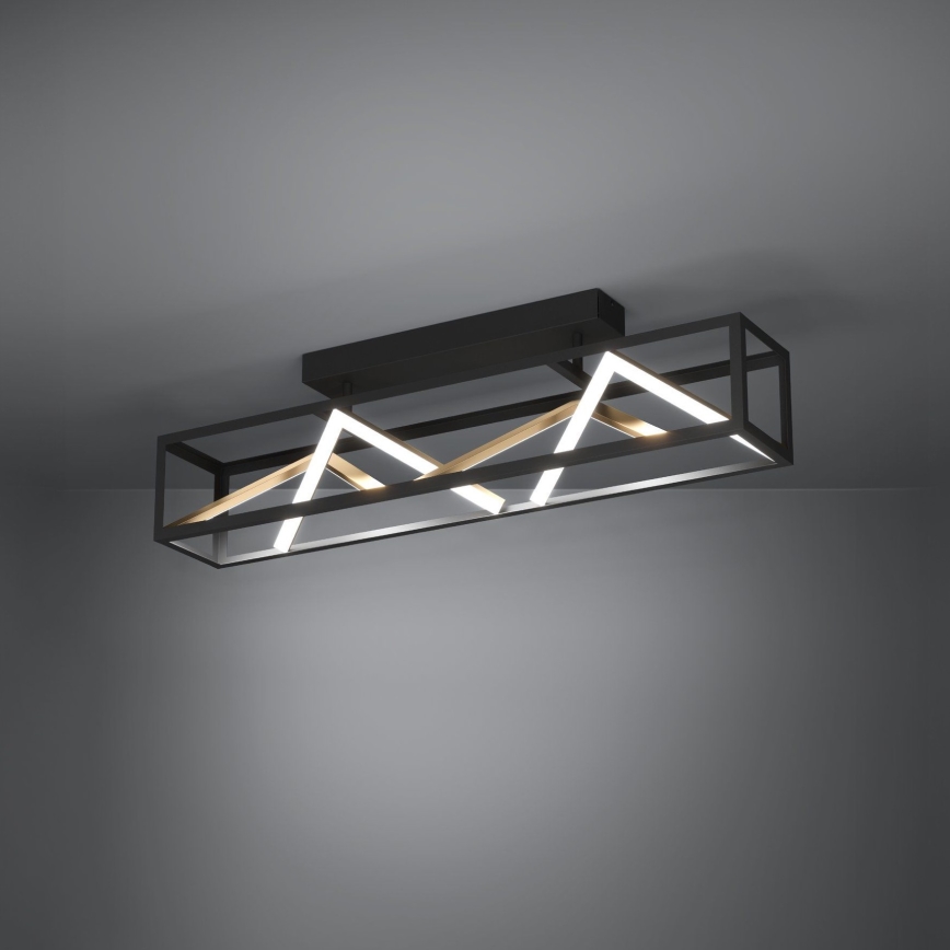 Eglo - Lámpara de techo LED regulable LED/45W/230V 2700-6500K negro/dorado + control remoto