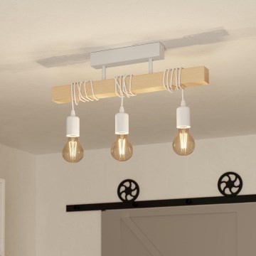 Eglo - Lámpara de techo TOWNSHEND 3xE27/60W/230V - FSC Certificado