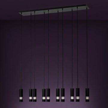 Eglo - Lámpara LED colgante 10xGU10/4,6W/230V negro