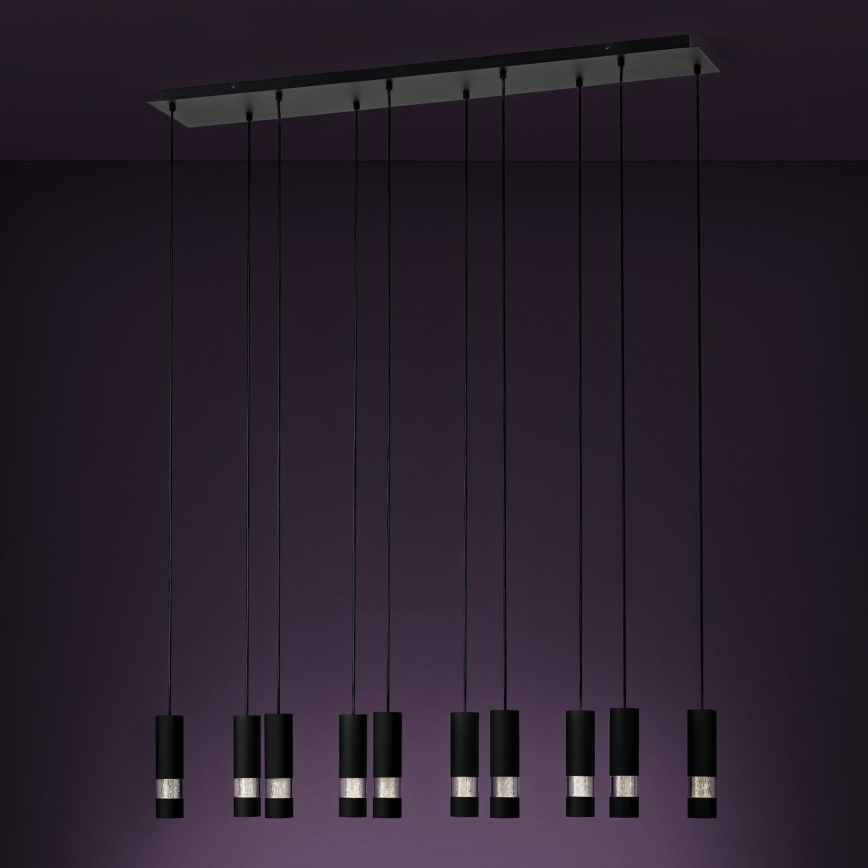Eglo - Lámpara LED colgante 10xGU10/4,6W/230V negro