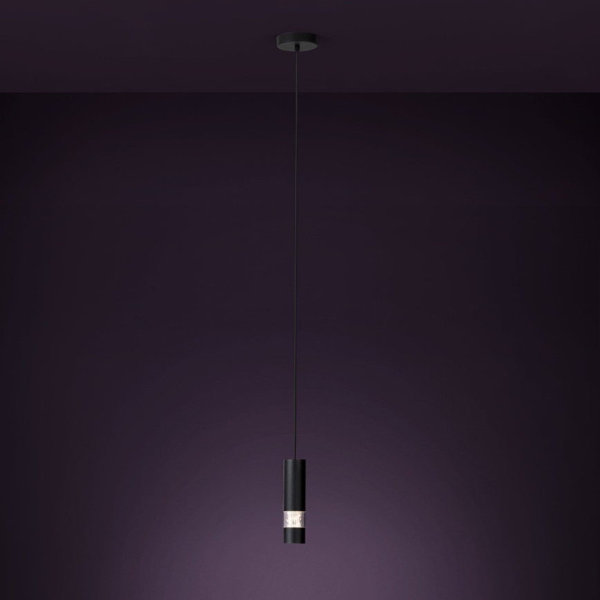Eglo - Lámpara LED colgante 1xGU10/4,6W/230V negro
