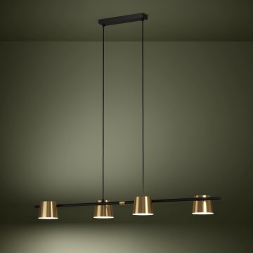 Eglo - Lámpara LED colgante 4xGU10/4,6W/230V 3000K dorado