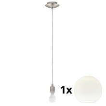 Eglo - Lámpara LED colgante MY CHOICE 1xE14/4W/230V  cromo/blanco