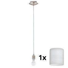 Eglo - Lámpara LED colgante MY CHOICE 1xE14/4W/230V  cromo/blanco