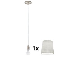 Eglo - Lámpara LED colgante MY CHOICE 1xE14/4W/230V  cromo/color crema