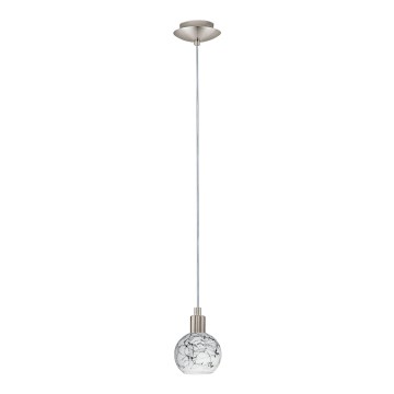 Eglo - Lámpara LED colgante MY CHOICE 1xE14/4W/230V cromo mate/blanco/negro