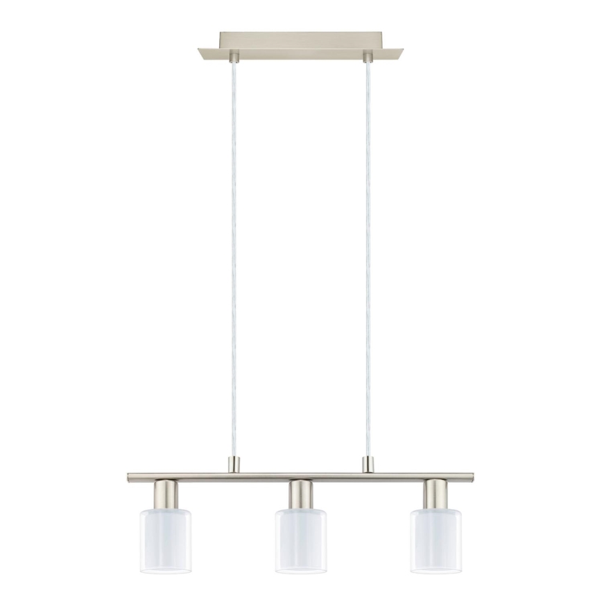 Eglo - Lámpara LED colgante MY CHOICE 3xE14/4W/230V cromo mate/blanco