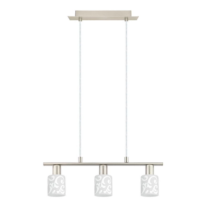 Eglo - Lámpara LED colgante MY CHOICE 3xE14/4W/230V cromo mate/blanco