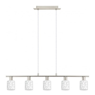 Eglo - Lámpara LED colgante MY CHOICE 5xE14/4W/230V cromo mate/blanco