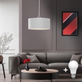 Eglo - Lámpara LED colgante TUNJA 1xE27/60W/230V blanco