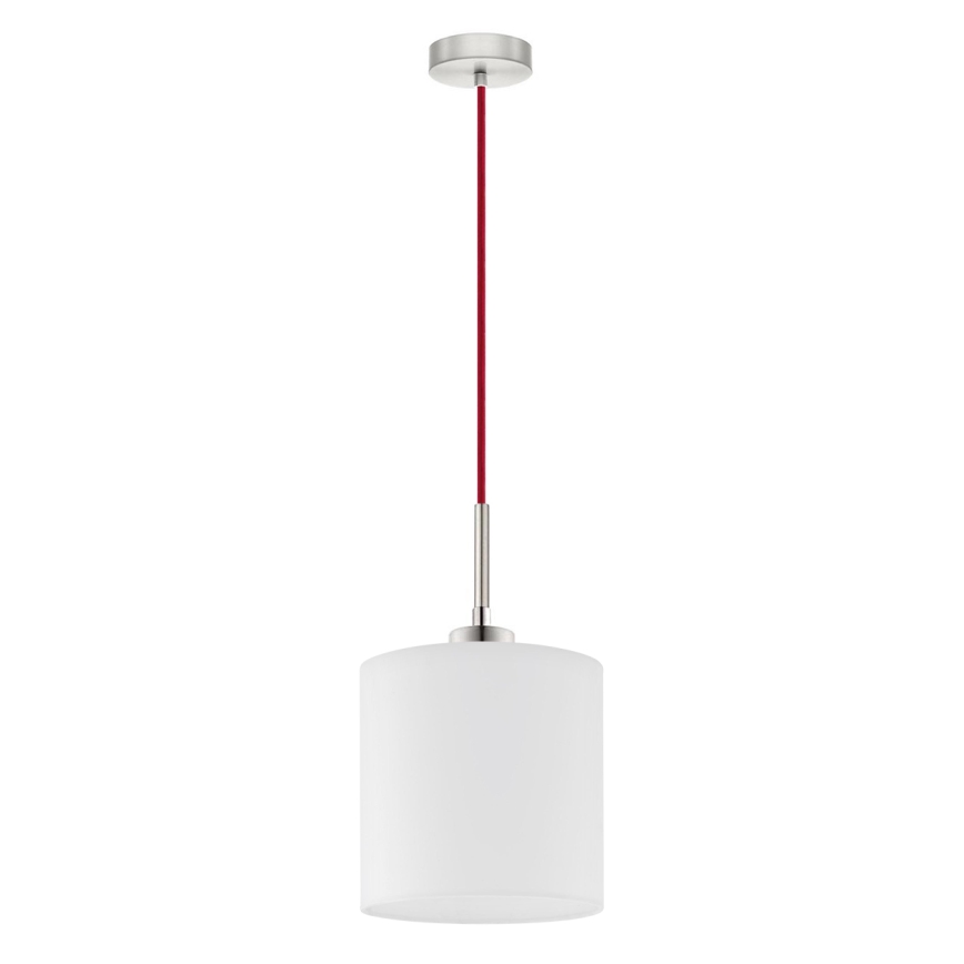 Eglo - Lámpara LED colgante TUNJA 1xE27/60W/230V blanco