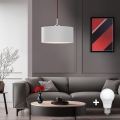 Eglo - Lámpara LED colgante TUNJA 1xE27/60W/230V blanco