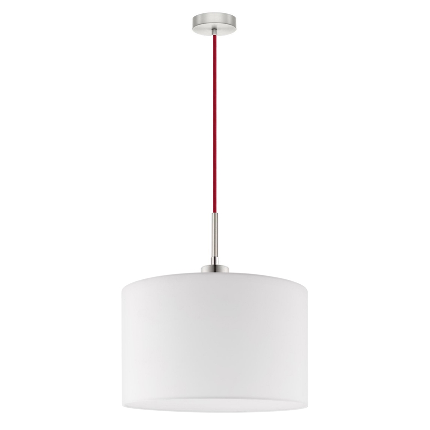 Eglo - Lámpara LED colgante TUNJA 1xE27/60W/230V blanco