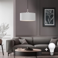 Eglo - Lámpara LED colgante TUNJA 1xE27/60W/230V blanco