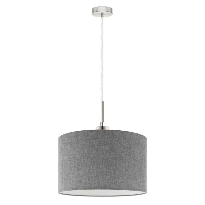 Eglo - Lámpara LED colgante TUNJA 1xE27/60W/230V gris