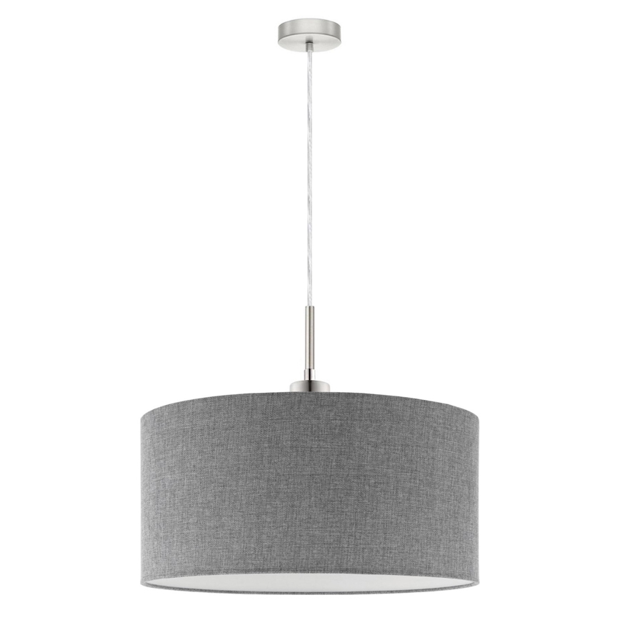 Eglo - Lámpara LED colgante TUNJA 1xE27/60W/230V gris