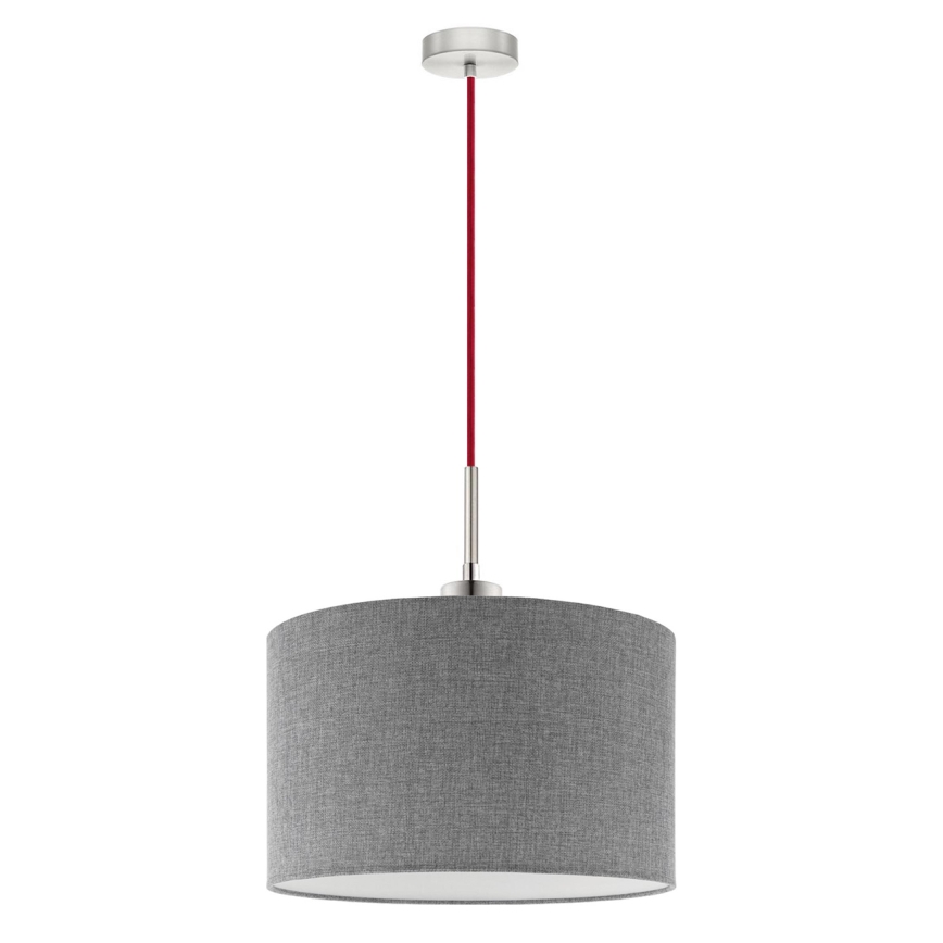 Eglo - Lámpara LED colgante TUNJA 1xE27/60W/230V gris