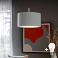 Eglo - Lámpara LED colgante TUNJA 1xE27/60W/230V gris