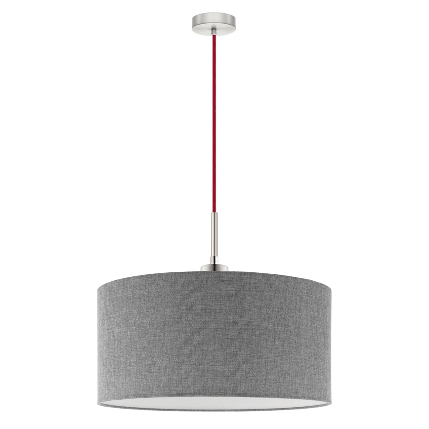 Eglo - Lámpara LED colgante TUNJA 1xE27/60W/230V gris
