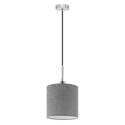 Eglo - Lámpara LED colgante TUNJA 1xE27/60W/230V gris