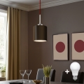 Eglo - Lámpara LED colgante TUNJA 1xE27/60W/230V marrón