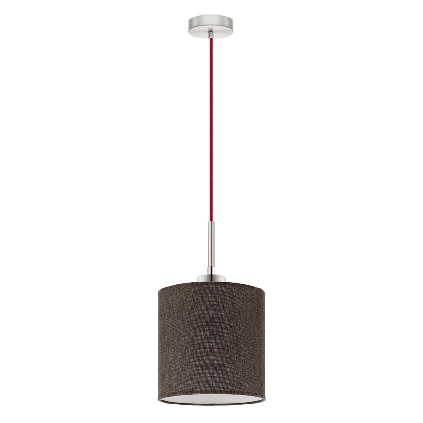 Eglo - Lámpara LED colgante TUNJA 1xE27/60W/230V marrón