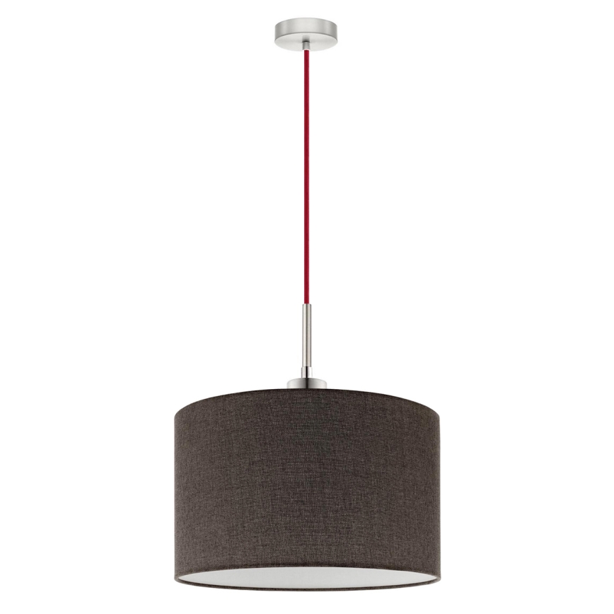 Eglo - Lámpara LED colgante TUNJA 1xE27/60W/230V marrón