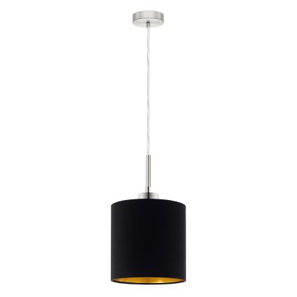 Eglo - Lámpara LED colgante TUNJA 1xE27/60W/230V negro