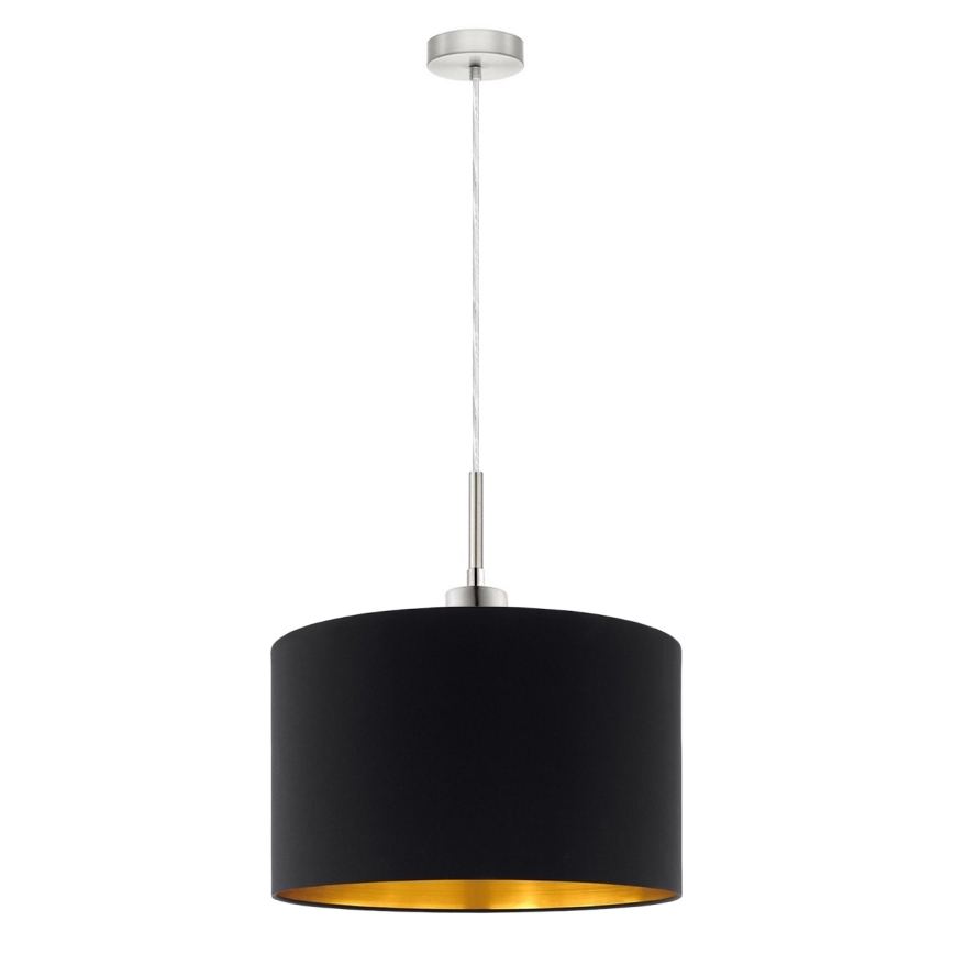 Eglo - Lámpara LED colgante TUNJA 1xE27/60W/230V negro