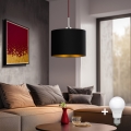 Eglo - Lámpara LED colgante TUNJA 1xE27/60W/230V negro
