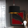 Eglo - Lámpara LED colgante TUNJA 1xE27/60W/230V negro