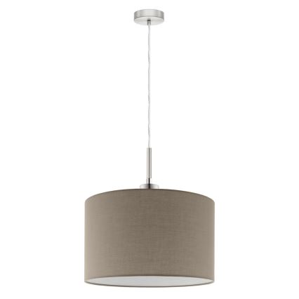 Eglo - Lámpara LED colgante TUNJA 1xE27/60W/230V taupe
