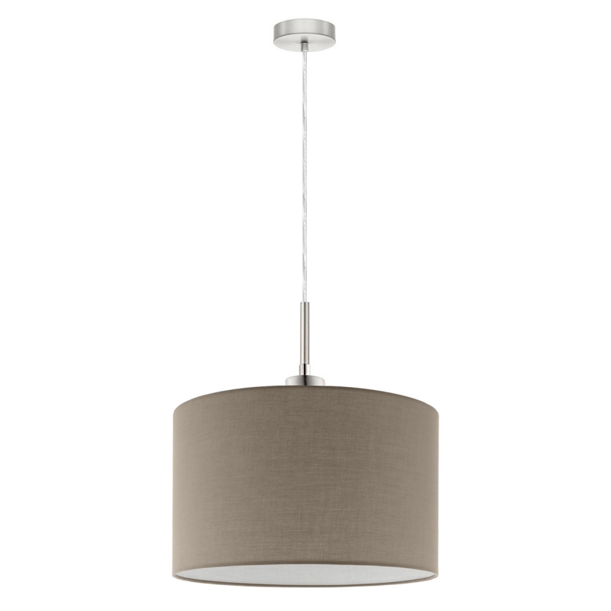 Eglo - Lámpara LED colgante TUNJA 1xE27/60W/230V taupe
